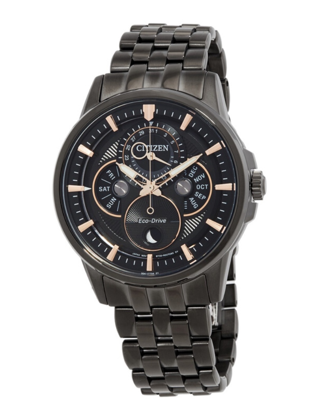 Citizen Calendrier Multifunction 44mm Black Dial Black-plated Men's Watch